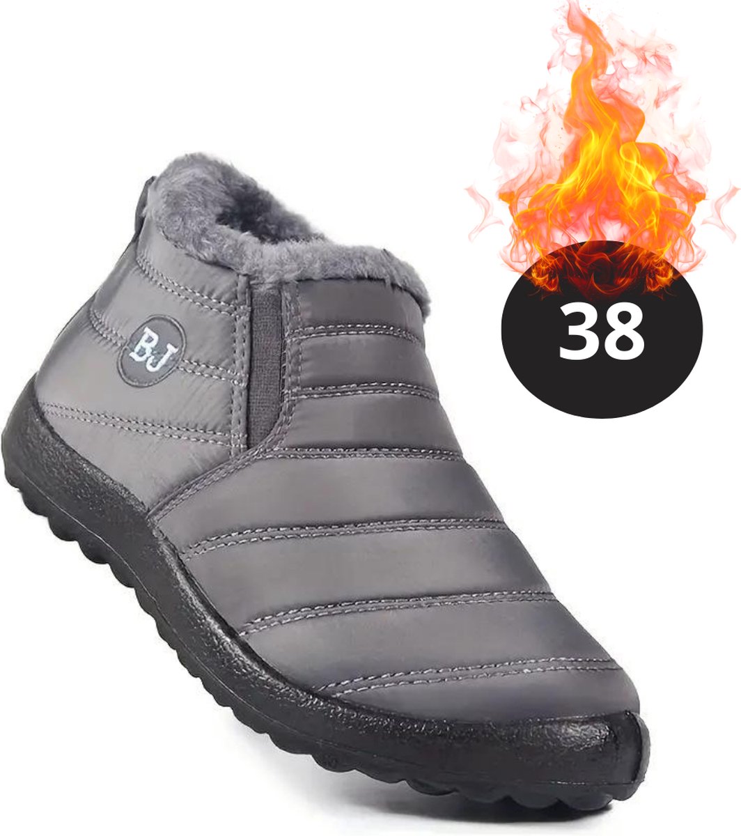 Livano Snowboots Sneeuwschoenen Sneeuwboots Dames Wintersport Ski Skischoenen – 38 Warm Grijs