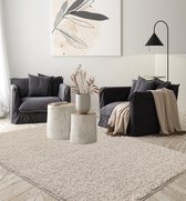 Bol.com the carpet Foxy Shaggy – Hoogpolig wasbaar vloerkleed met antislip geschikt voor woonkamer en slaapkamer beige 160 x 230 cm aanbieding