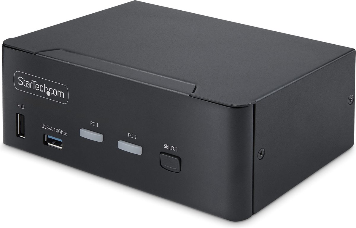 StarTech.com 2-Port Dual-Monitor DisplayPort KVM Switch, 8K 60Hz / 4K 144Hz, DP 1.4, 2x USB 10Gbps Poorten, 4x USB HID Ports, Hotkey Schakelaar, TAA Compliant