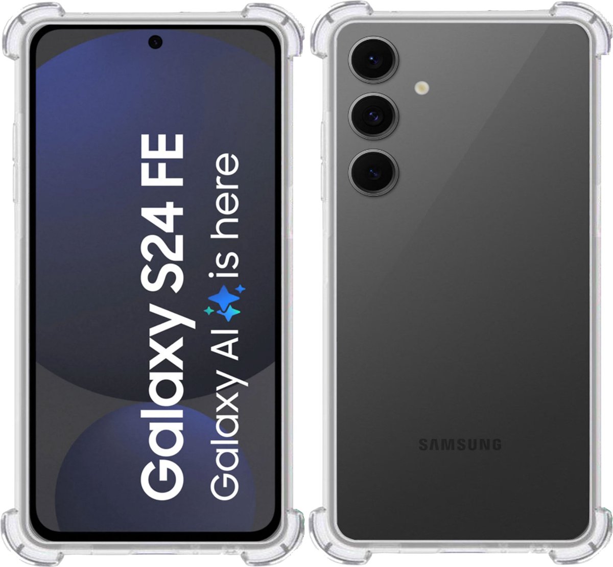 Hoesje geschikt voor Samsung Galaxy S24 FE – Extreme Shock Case – Case Transparant