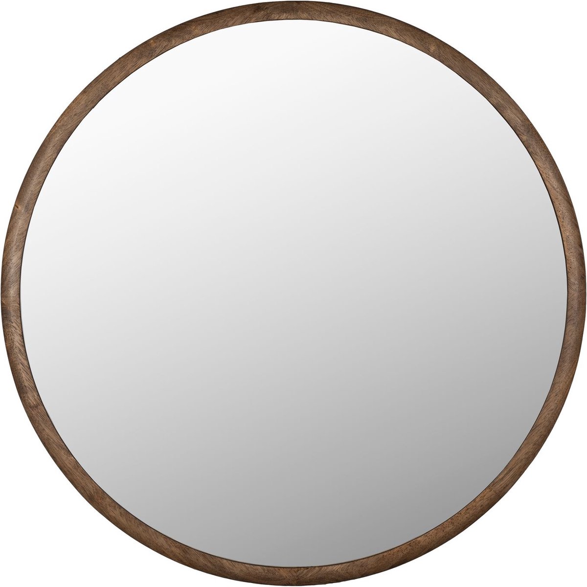 Dutchbone Gale Spiegel/ Wandspiegel Rond 80 cm Hout - Bruin