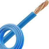 Aansluitdraad 6 mm2 blauw per 5 meter