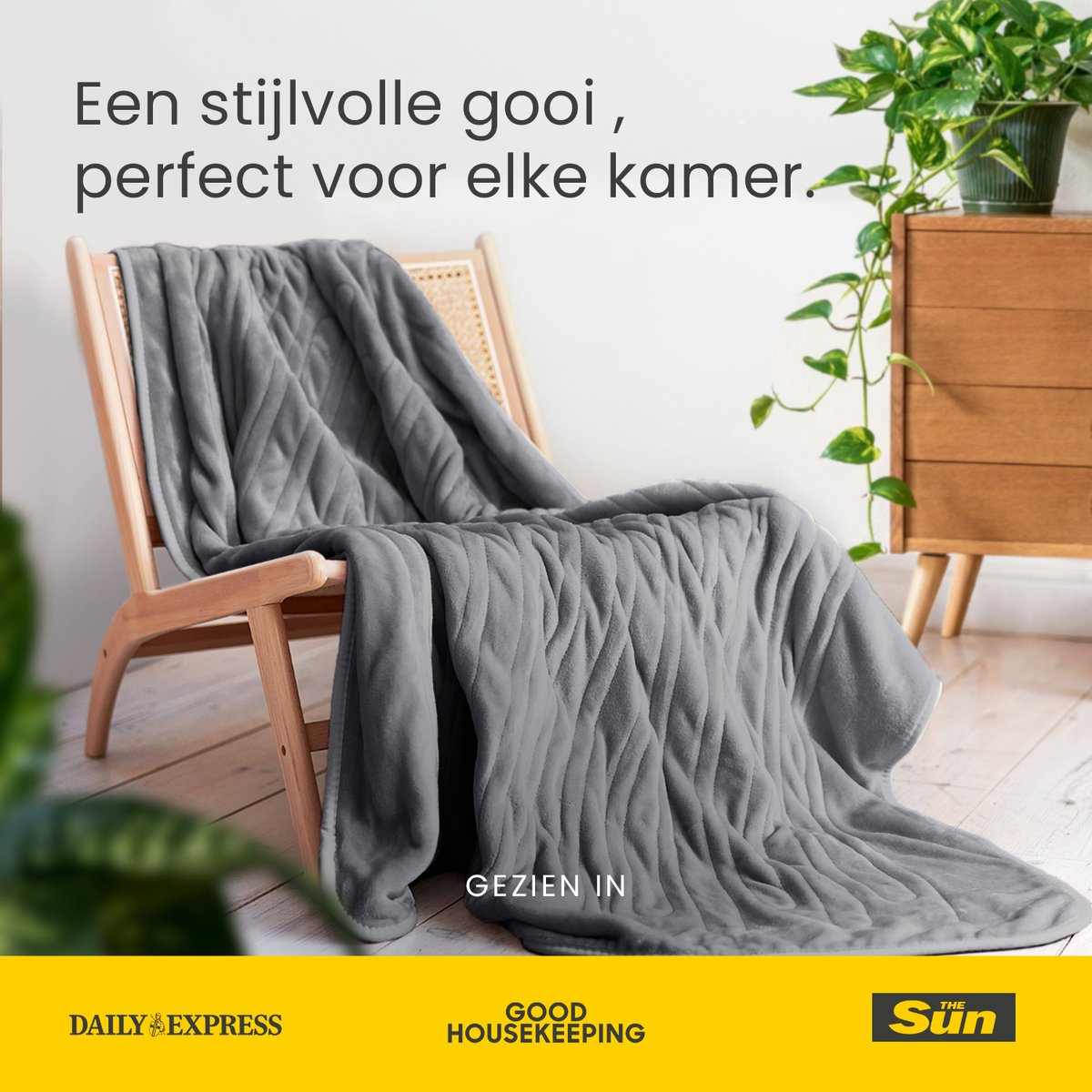 Cosi Home – Luxe Elektrische Deken – 180 x 130 cm Warmtedeken met 10 Warmtestanden, 10-Uurs Timer en Oververhittingsbeveiliging – Machinewasbaar – Grijs – foto 4