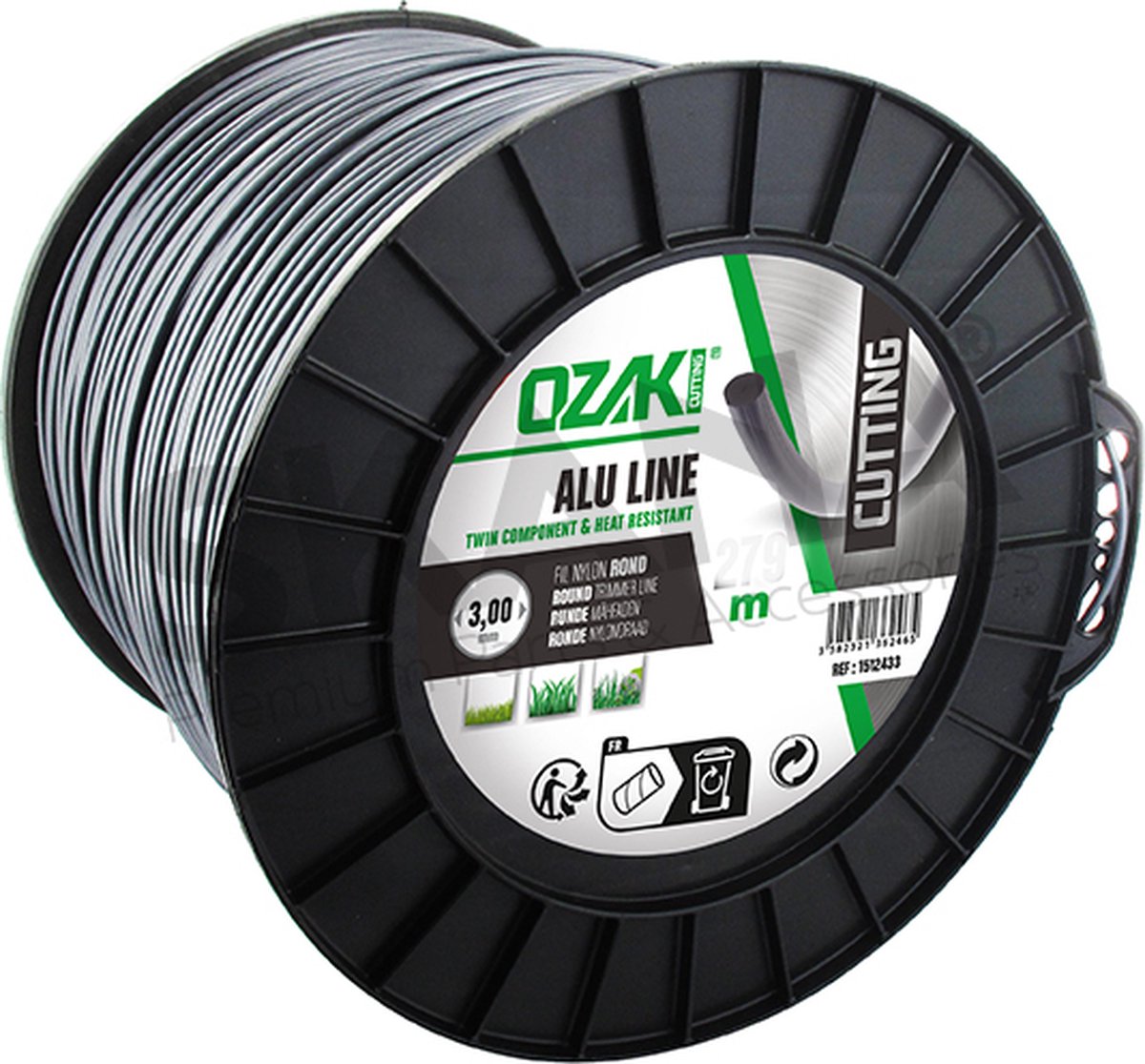 Rol ALU LINE nylondraad OZAKI - Lengte: 402 m, Ø: 2,50mm