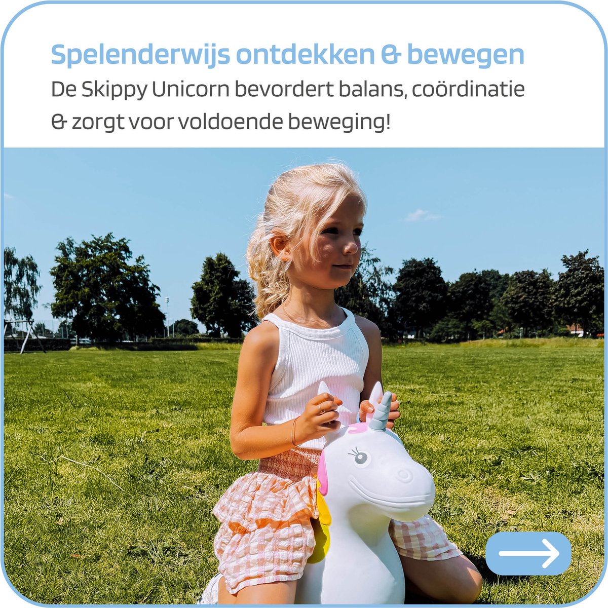 Jobber Toys Skippybal - Skippy Dieren Skippyballen - Unicorn speelgoed — afbeelding 2