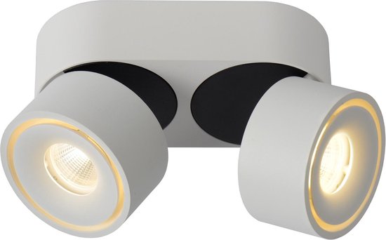Lucide YUMIKO - Spot plafond - Ø 7,8 cm - LED Dim. - 2x8W 2700K - Blanc
