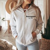 Gilet unisexe - avec nom de lieu et année de naissance - Gilet Roermond - Gris clair - Taille XL