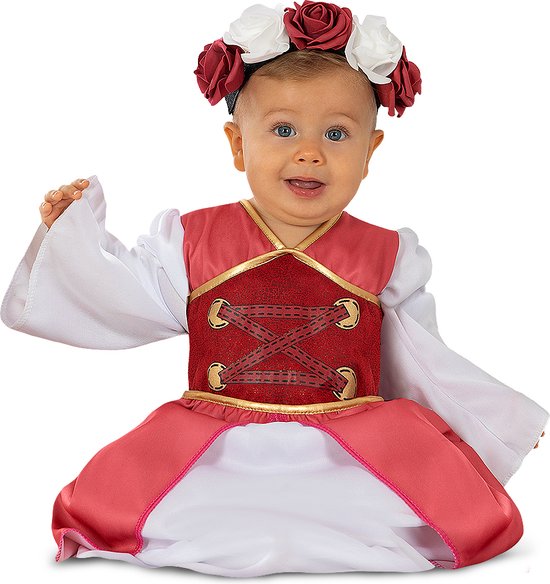 Funidelia Costume de princesse medievale avec fleurs pour filles Le Moyen Age bol
