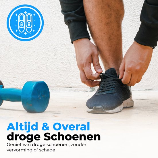 DXIA Elektrische Schoenendroger Met Timer - Intrekbaar & Draagbaar Voor Schoenen En Laarzen, Wit