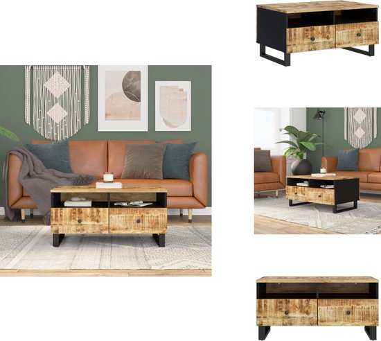 Salontafel 80x50x40 cm massief mangohout