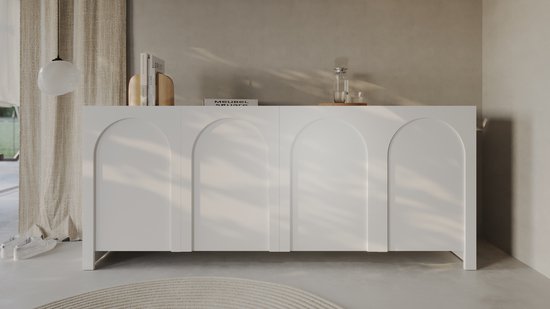 Meubel Square - Dressoir Salamia - Mat Wit - 204cm - Kast