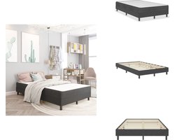 vidaXL Boxspring - Boxsprings - Boxspringbed - Boxspringbedden - Boxspring stof donkergrijs 120x200 cm