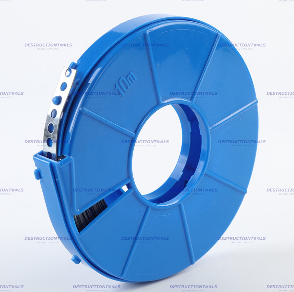10 rollen 10M (100M) Montageband/gaatjesband/geperforeerde band verzinkt staal met kunststof case (12mm breed)