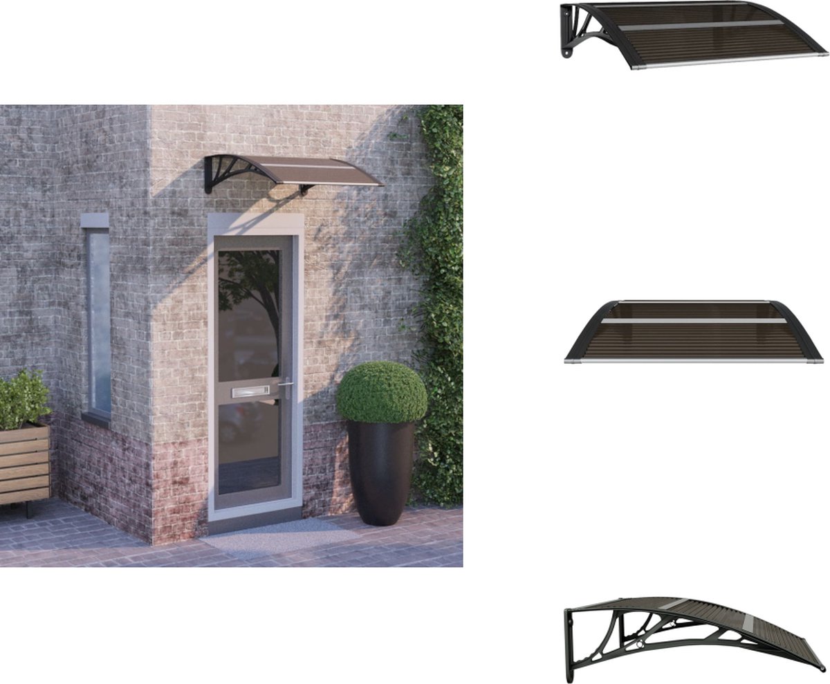 vidaXL Deurluifel Zwart 80x75 cm Polycarbonaat zonne