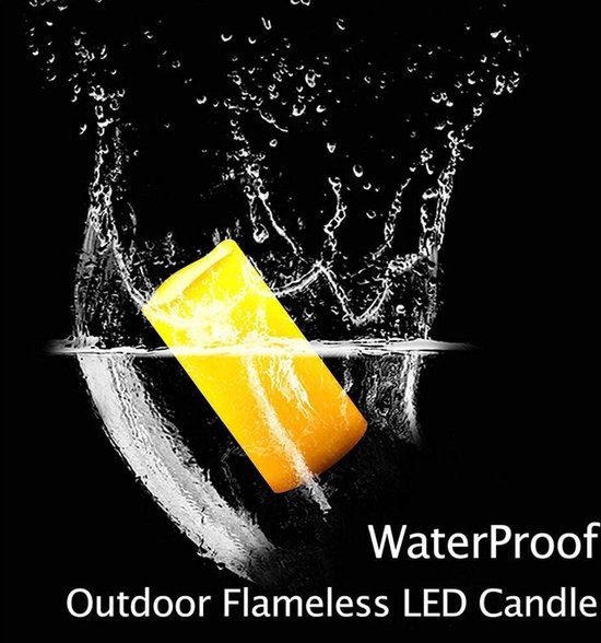 LED kaarsenset van 9 vlamloze kaarsen, op batterijen, D2,2xH 4/5/6/7/8/9, echtwaszuilkaarsen, flikkerend met afstandsbediening en timer, ivoorkleur (9x1