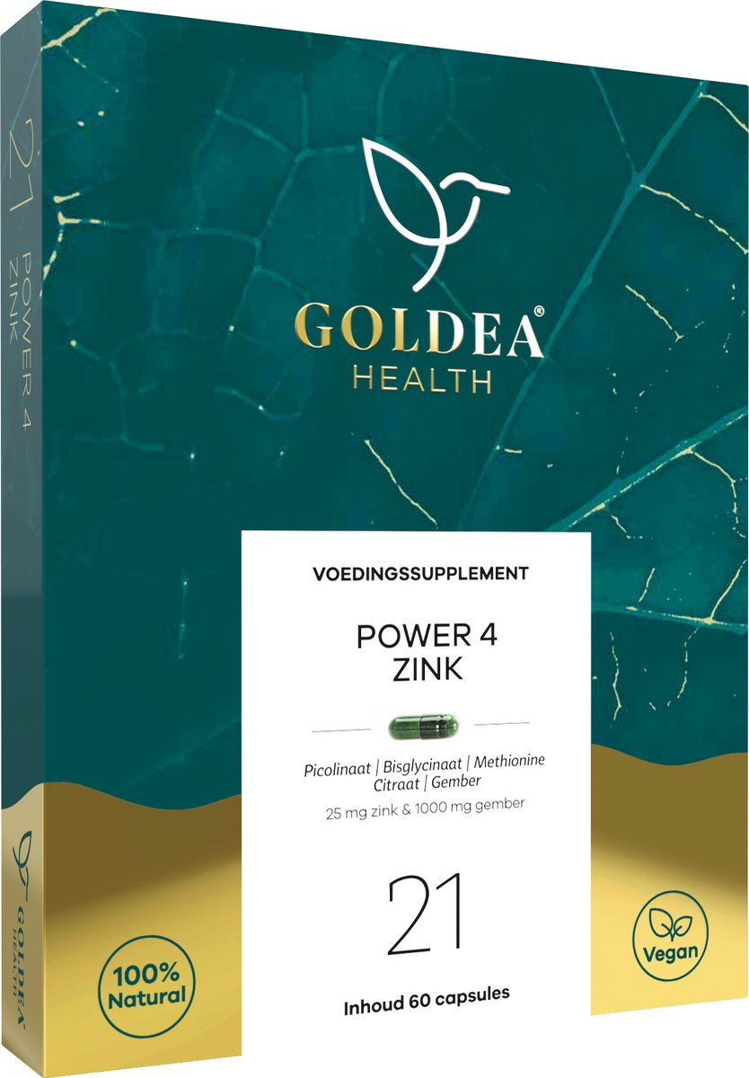Goedkoopste Goldea Health Power 4 Zink - Voedingssupplement - 60 stuks