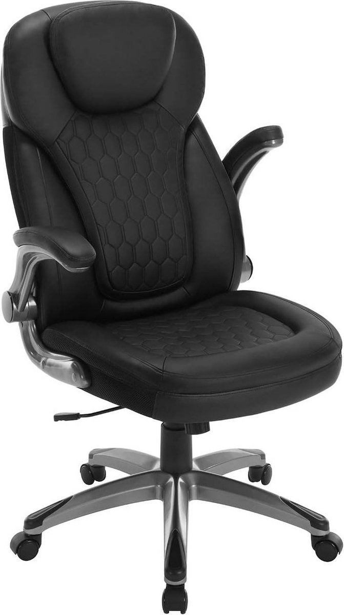 Directiestoel - Bureaudraaistoel - Ergonomische bureaustoel - Verstelbare hoogte - PU-gaas - 67 cm x (114,5-124,5) cm x 78 cm