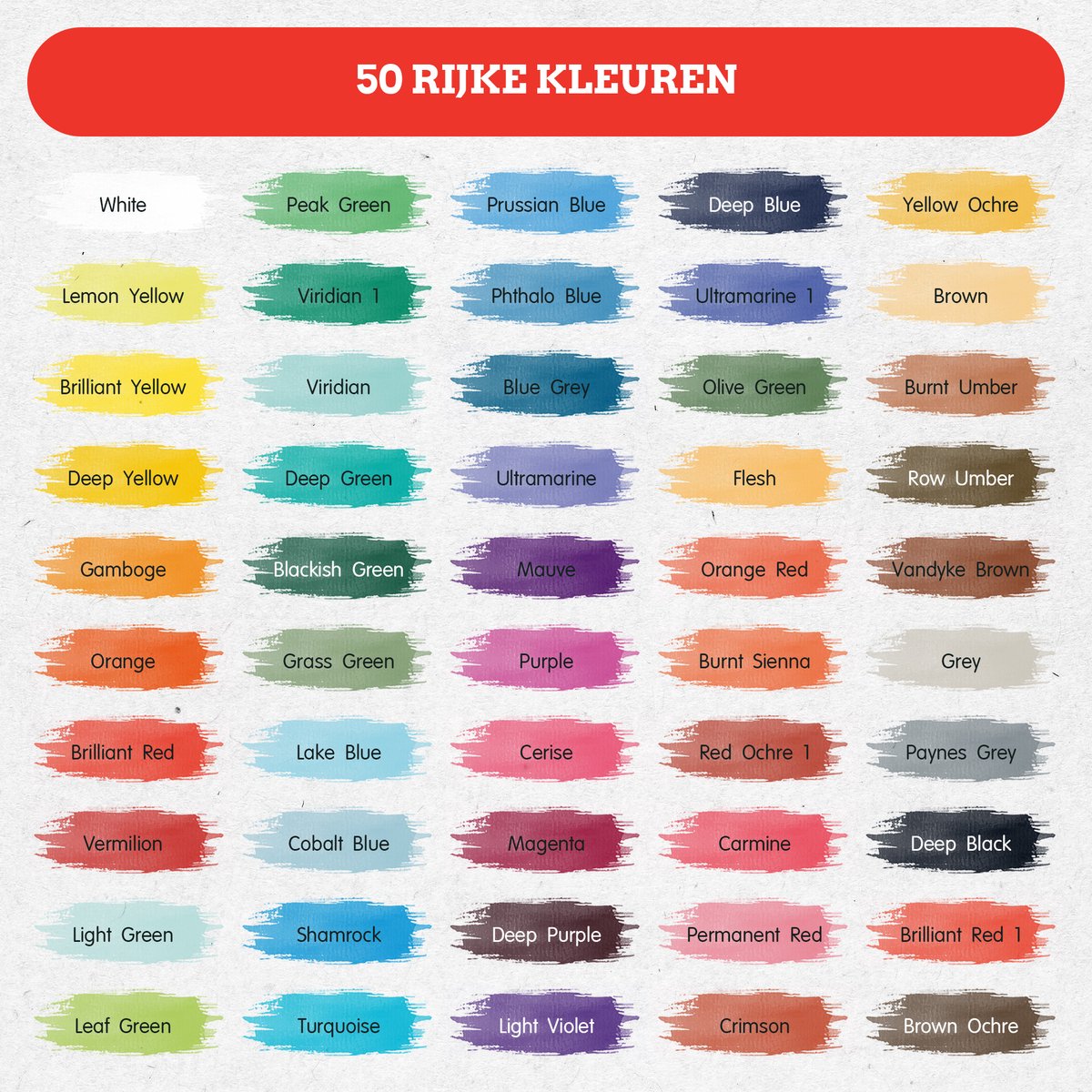 Mikkelhus Aquarelverf Set - Verfset met 50 diverse kleuren aquarelverf - Voor volwassenen — afbeelding 7