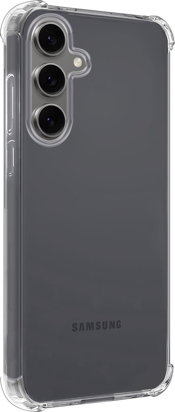 Hoesje - Geschikt voor Samsung Galaxy S24 FE - Sterk & Shockproof - Siliconen Case - Back Cover - Telefoon Hoes Shock Proof - Transparant
