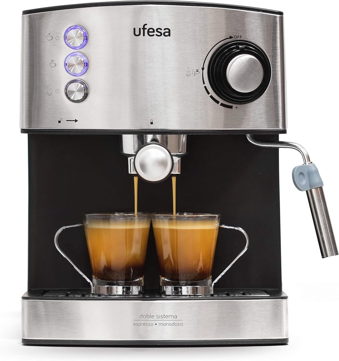 Espressomachine 850 W met 20 bar druk en afneembare watercontainer - Koffiepad en gemalen koffie optie