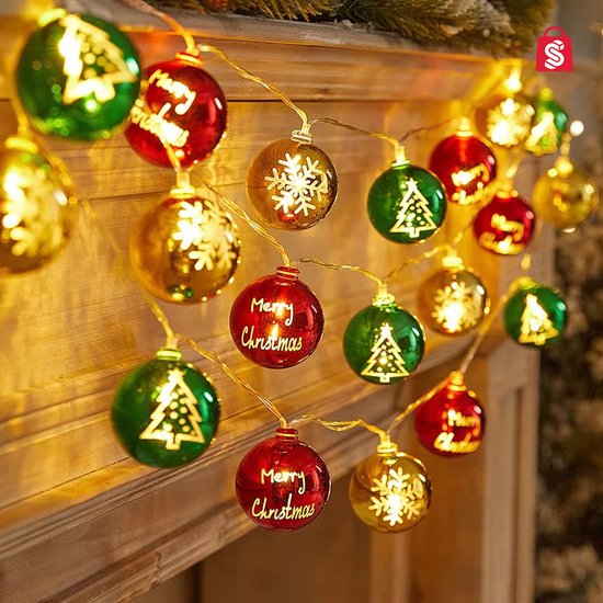 Jlkegfdf Guirlande Lumineuse De Noël En Forme De Boule à Neige Rétro | Lumières LED Pour Sapin De Noël Pour L'hiver, Le Nouvel An, La Maison, Le