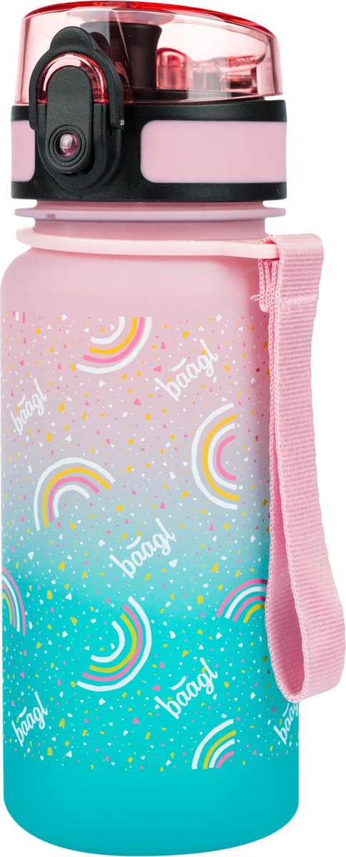 Baagl Gradient Regenboog Drinkfles 350 ml