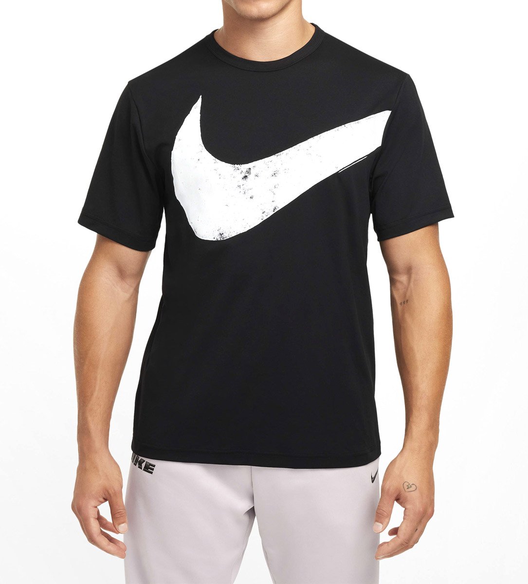 Nike Hyverse Swoosh Heren Trainings Shirt Zwart