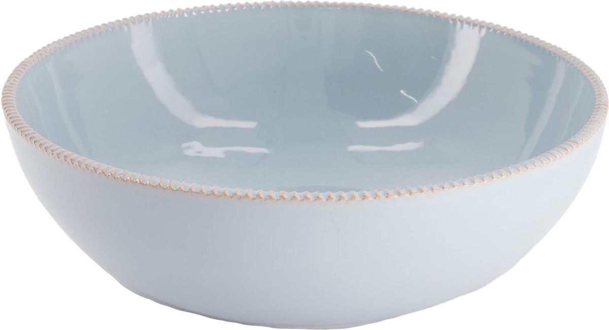 Enza Fasano  - Saladekom Pizzolato Powder Blue 24cm - Saladekommen