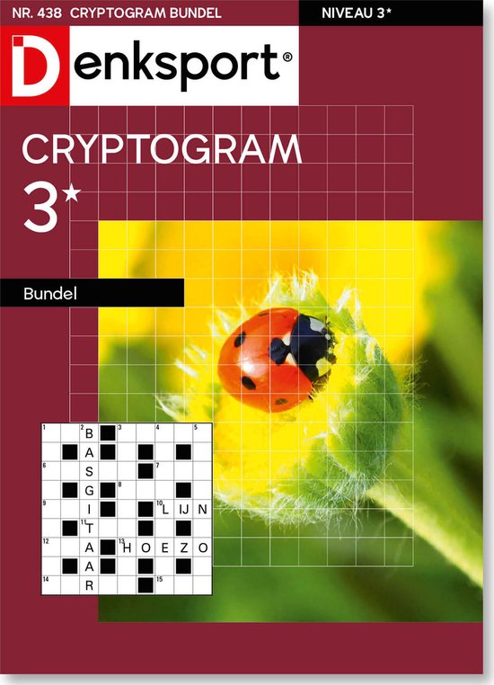 Denksport Puzzelboek Cryptogrammen 3* bundel, editie 438