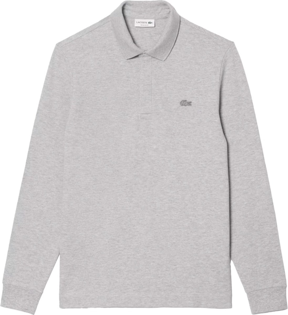Lacoste Heren Regular Fit 1HP4 Lange Mouw Polo Shine Grijs