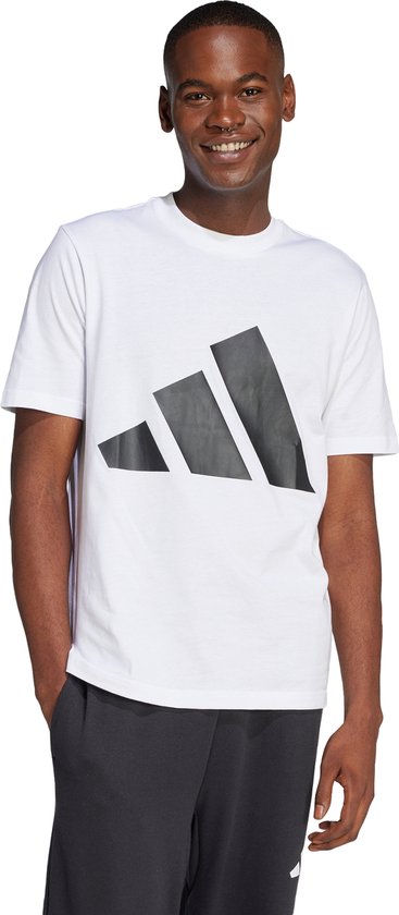 Foto: Adidas sportswear essentials big logo t shirt heren wit 3xl