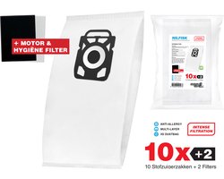 10x Nilfisk Stofzuigerzakken King / Extreme - 3D stofzakken + Filter set - Hygiëne en Motor filter meegeleverd! Premium kwaliteit - Multi lagen - Anti Allergie -Geschikt voor o.a. King, Extreme, Power en Elite Series