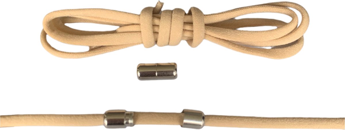 Knaak Elastische Veters - Niet meer strikken! - Beige - Schoenveters - 2 stuks - Rekbaar tot 150 cm