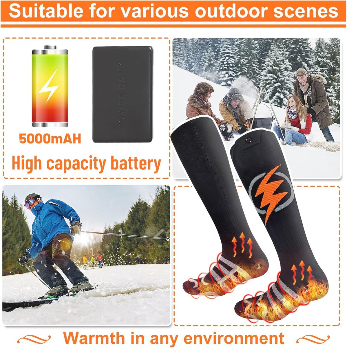 De Beste Verwarmde Sokken op Batterij voor Winter & Outdoor