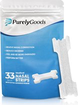 PurelyGoods® Neusstrips - 33 stuks Anti Snurk Neuspleisters - Neusspreider - Huidvriendelijk - Transparant - Goede Nachtrust - Ideaal bij Verkoudheid en Sporten