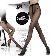 Gatta - Collants Femme - Taille L (1 pièce) - Collants Femme avec motif Étoiles - 20 Den - Collants Collants Femme - Zwart