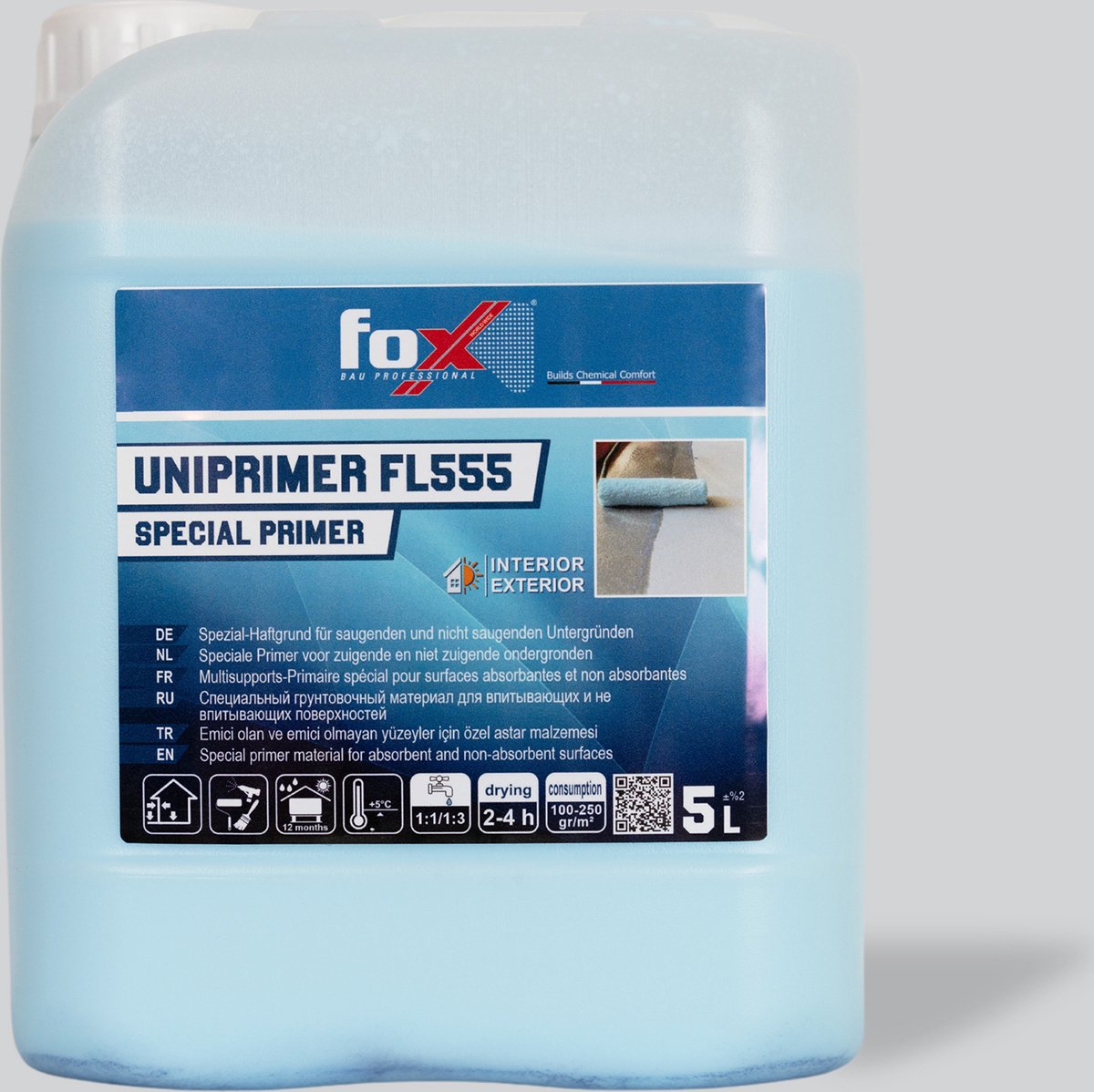 Fox Uniprimer FL555 - tegelprimer - voor tegel - voorstrijk - 5 liter