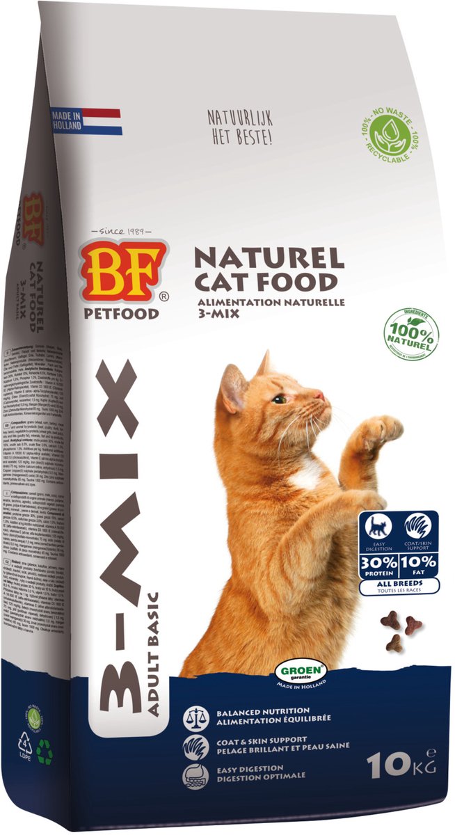 Biofood Kat 3-Mix - Kattenvoer - 10 kg