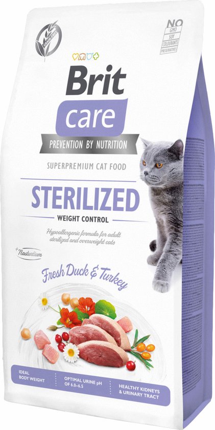 Brit Care Cat Grain-Free Sterilised Weight Control Duck & Turkey 7 kg