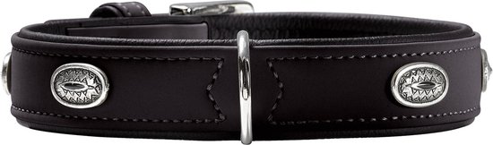 HUNTER Softie Art-Nubuk Nickel Training Lead Rope, 20 x 200 cm, Large, Brown/Nappa Black
