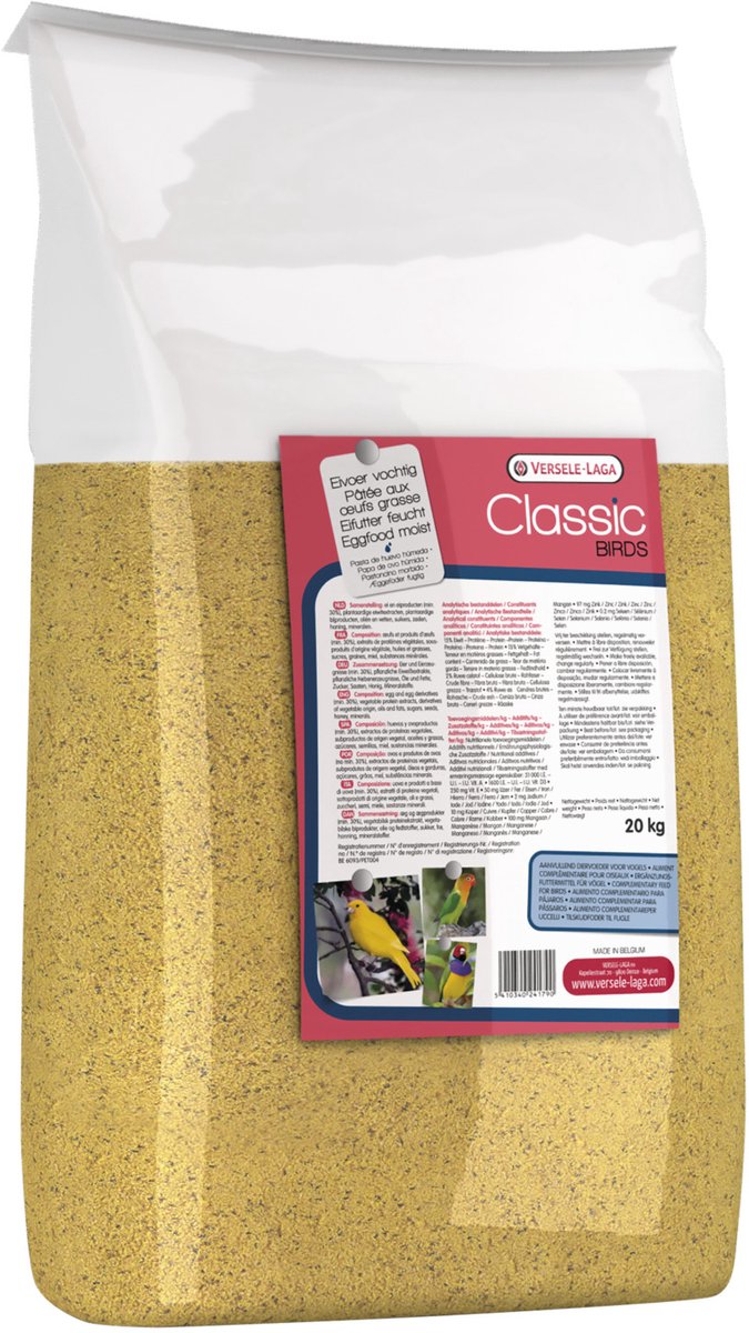 Versele-Laga Classic Eivoer Vochtig - Vogelvoer - 20 kg