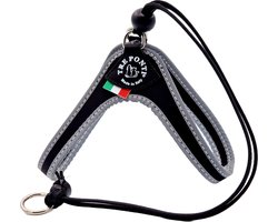 Tre Ponti Liberta Tuig Zwart&Reflectie - Hondenharnas - 37 - 47 cm Tot 6 Kg
