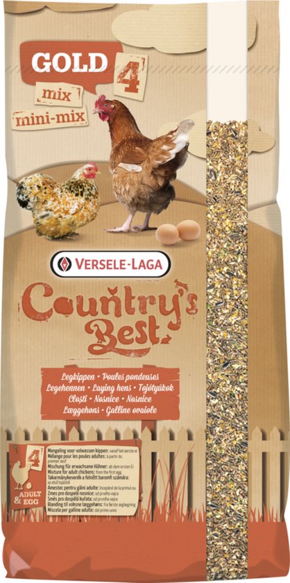 Foto: Versele laga country s best gold 4 mix kippenvoer graan legkorrel 20 kg