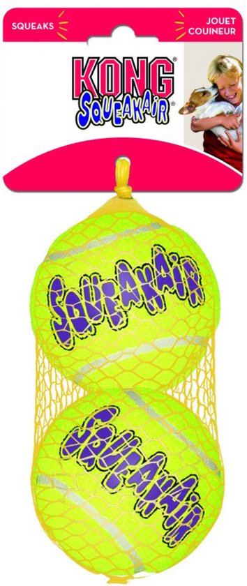 KONG Air squeaker – Tennisbal – Hondenspeeltjes – Groen – 2 stuks – L