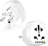 Bol.com Wereldstekker Universeel Adapter Reisadapter Wereldwijd - Nederland/EU/DE AC-paneel - Type A/B/G/I/J - UK Engels Engelan... aanbieding