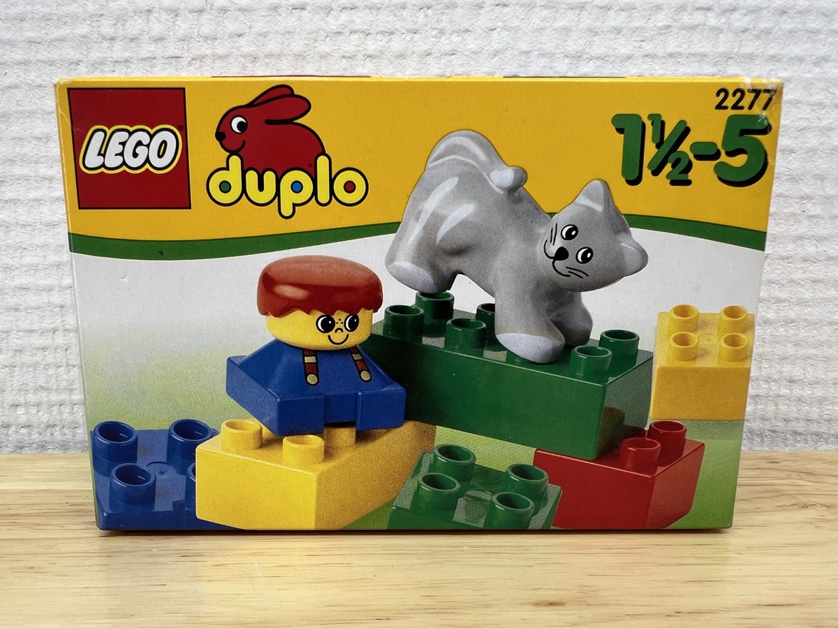 LEGO Duplo 2277 Jongentje met Kat (Vintage Lego Duplo uit 1998)