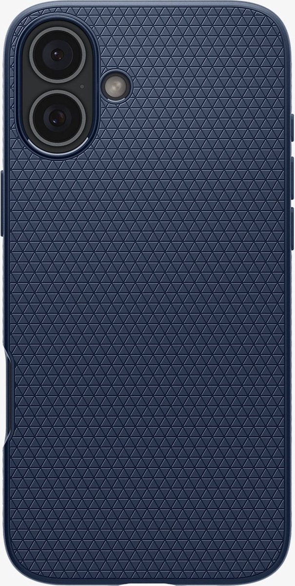 iPhone 16 Plus Hoesje TPU Blauw Flexibel Mat Anti-Schok Spigen Liquid Air Bescherming Cover - Afbeelding 2