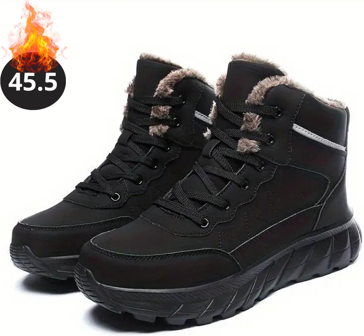 Bovista Snowboots - Sneeuwschoenen - Sneeuwboots - Heren - Wintersport - Ski - Skischoenen - Zwart - 45.5 - Buiten - Antislip