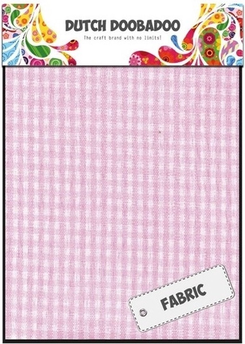 Dutch Doobadoo - Fabric Art - Textile Pink Check