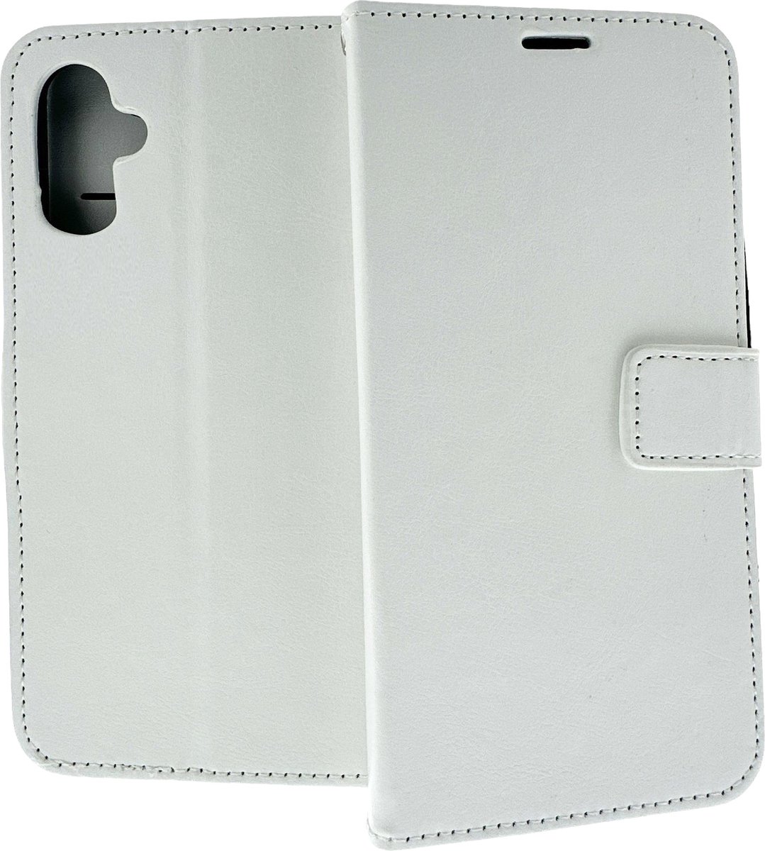 Bookcase Geschikt voor: Apple iPhone 16 Plus - Wit - portemonnee hoesje - ZT Accessoires